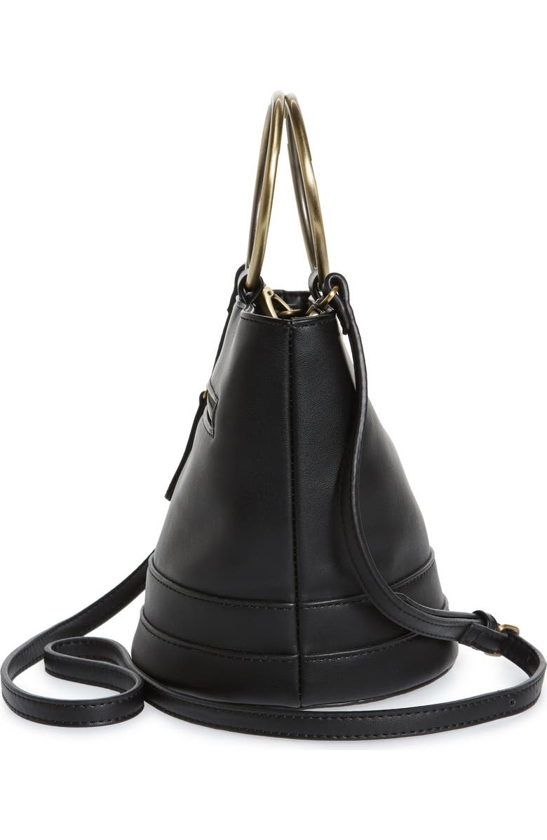 Malibu Skye Ring Handle Faux Leather Bag, Alternate, color,