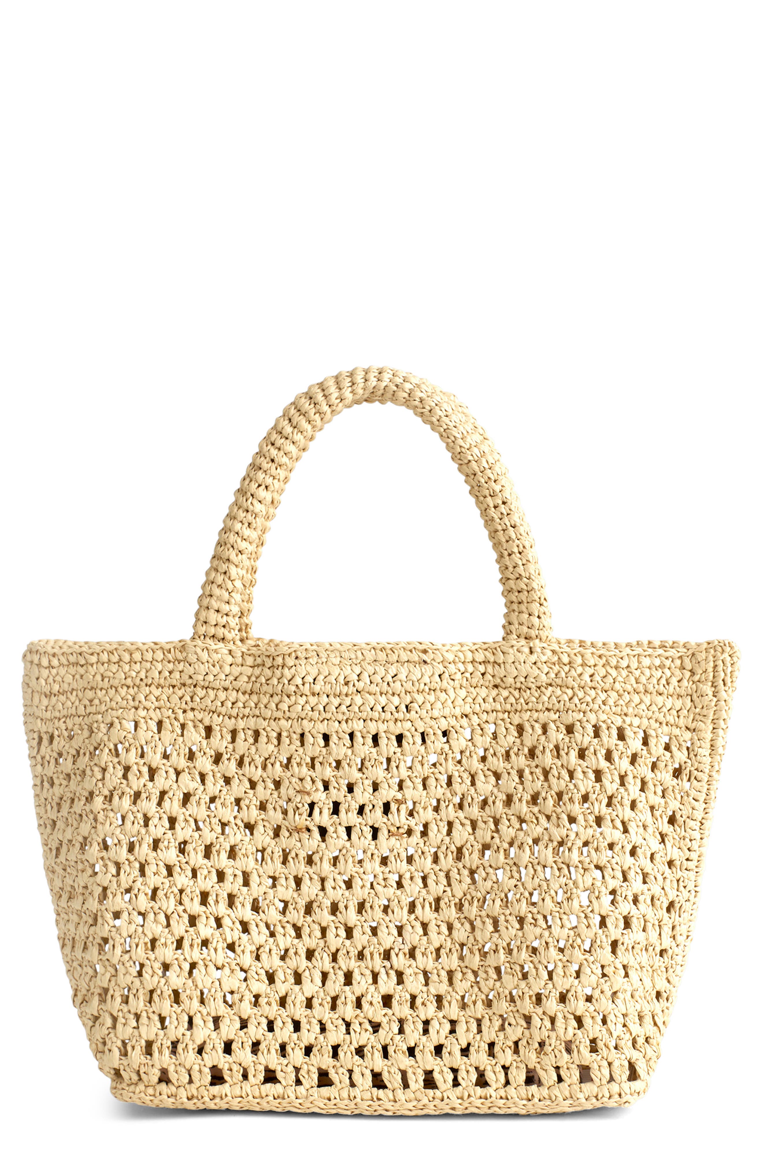 Madewell The Woven Mini Tote, Main, color, Natural