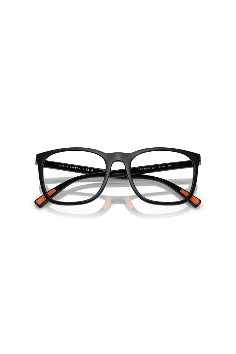 54mm Rectangle optical glasses, Alternate, color, Black