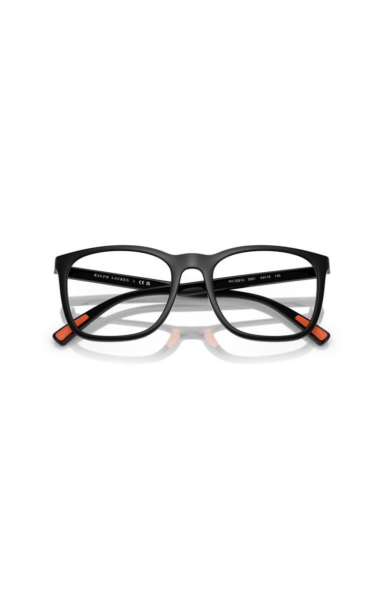 Polo Ralph Lauren 54mm Rectangle optical glasses, Alternate, color, Black