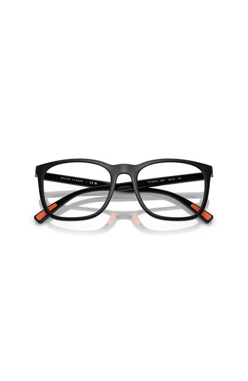 Polo Ralph Lauren 52mm Rectangle Optical Glasses In Black