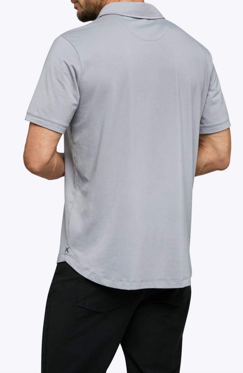 Cuts Trim Fit Cotton Blend Polo, Alternate, color, Cashmere Grey
