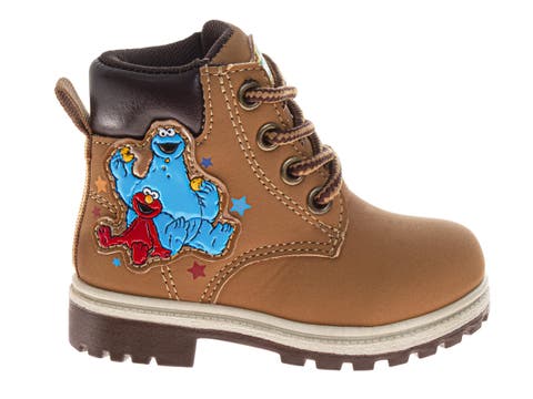 Sesame Street Elmo and Cookie Monster Toddler' Lace Up Boots. (Toddler/Little Kids)