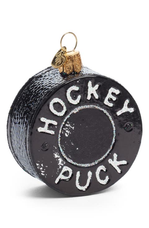 Hockey Puck Christmas Ornament
