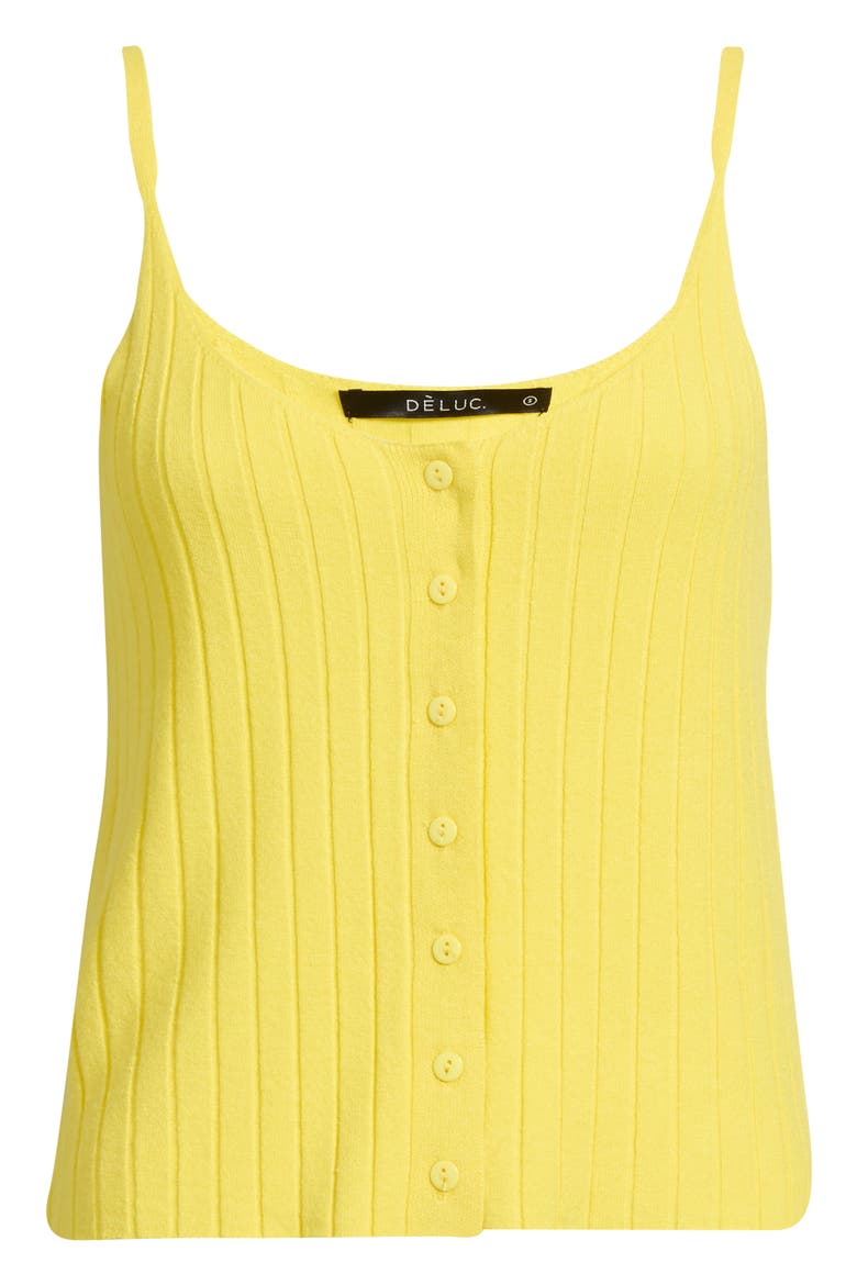 Vieste Rib Knit Camisole, Alternate, color, YELLOW