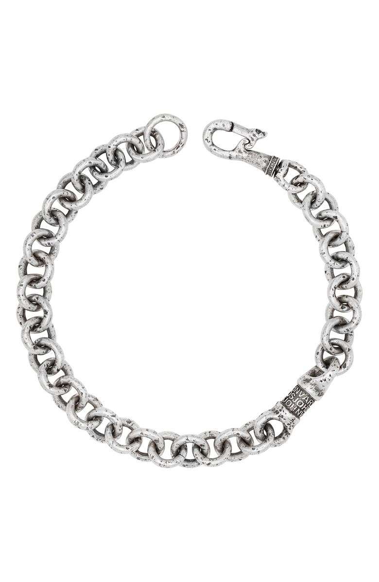 John Varvatos Men's Artisan Sterling Silver Chain Bracelet, Main, color, Silver
