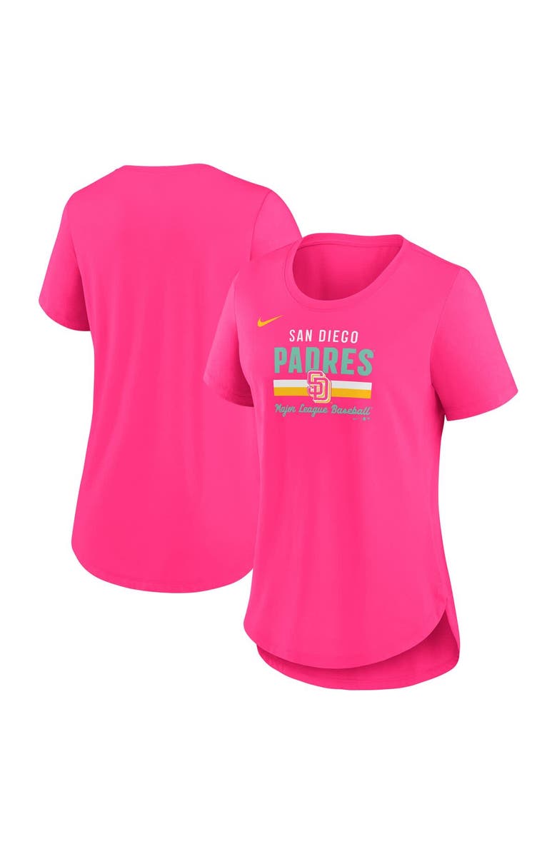 Nike Women's Nike Pink San Diego Padres City Connect Lockup Tri-Blend T-Shirt, Main, color,