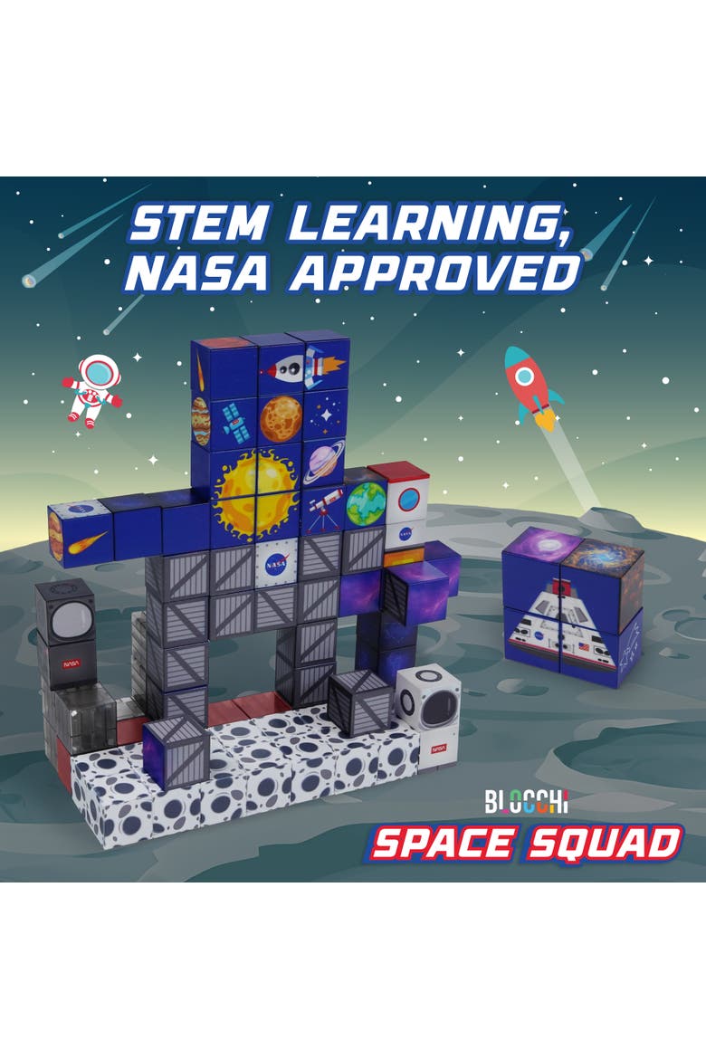 Blocchi Space Squad Magnetic Block Set 84 units, Alternate, color, Multi Color