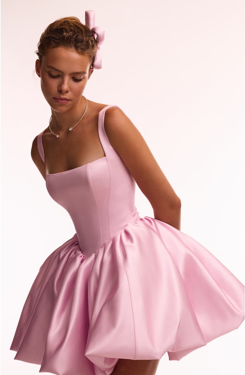 Milla Adorable pink mini dress with puffy skirt, Alternate, color, Pink