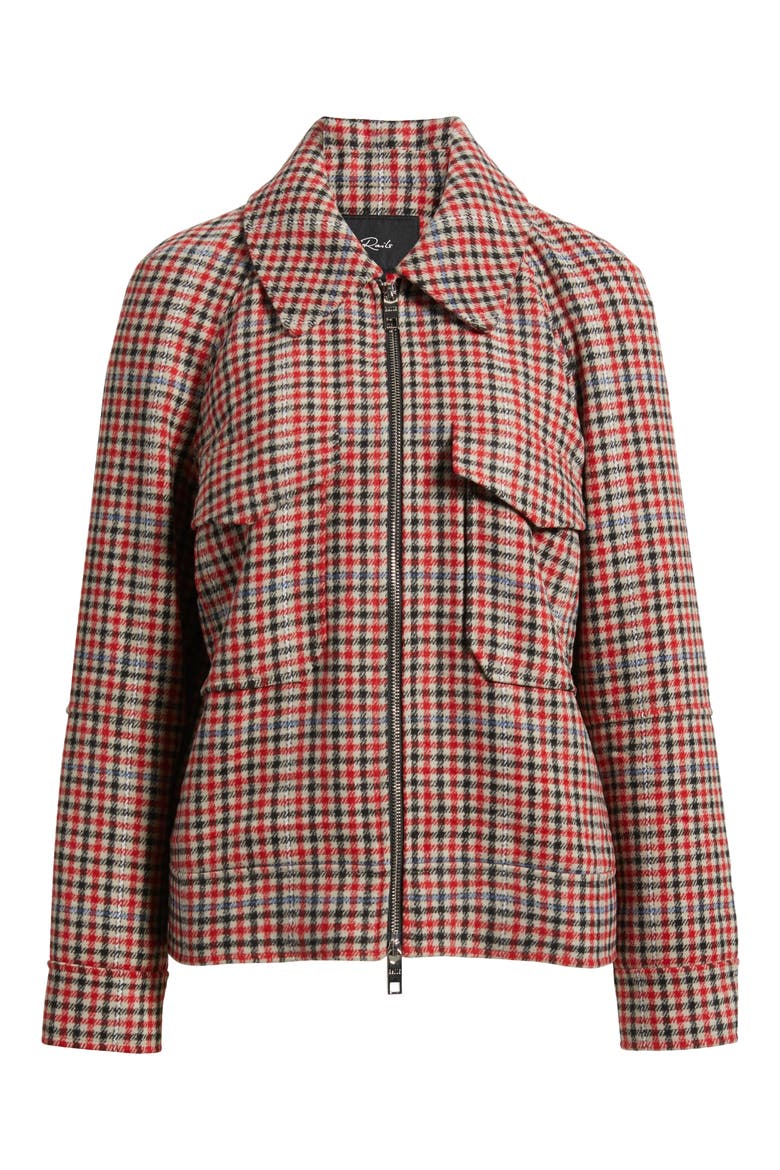 Cheyenne Zip Front Jacket, Alternate, color, CRIMSON MINI CHECK