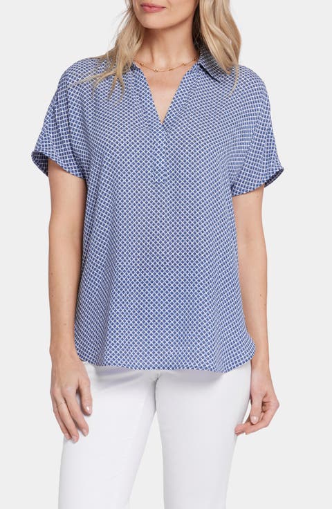 Becky Split Neck Woven Top