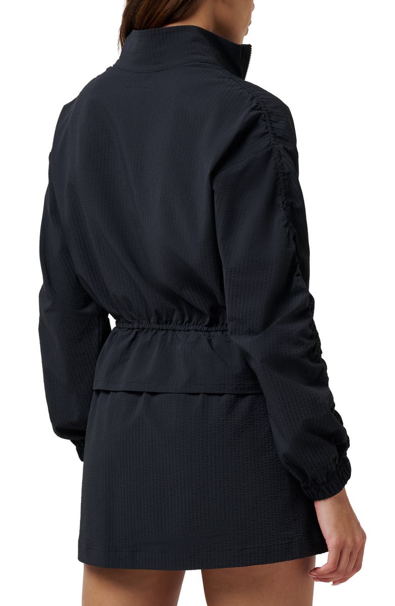 TravisMathew Timeless Breezeblend Peplum Jacket, Alternate, color, Black
