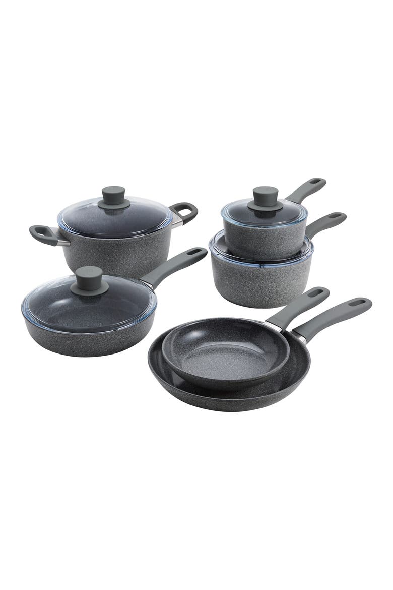 Parma Plus 10-Piece Nonstick Cookware Set, Main, color, GREY