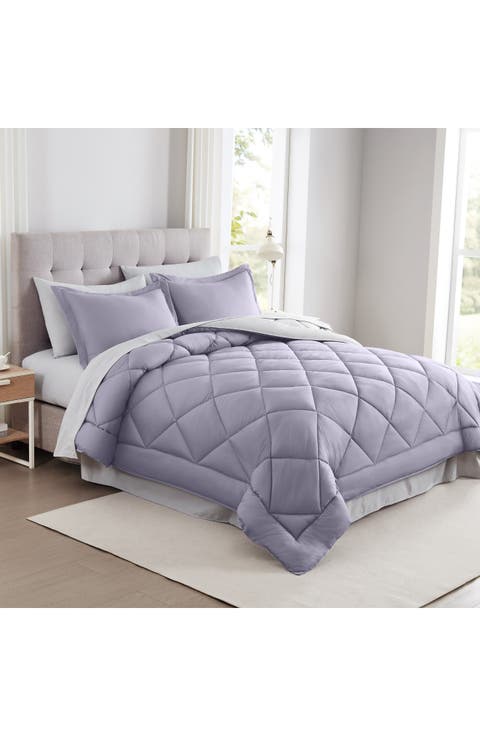 Solid Reversible 7-Piece Comforter Set