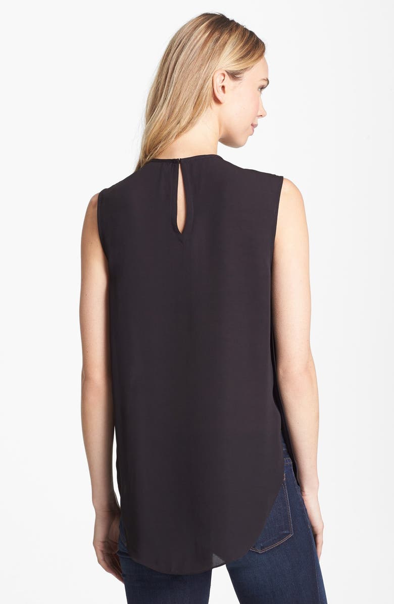 Vince Camuto Center Pleat Sleeveless Blouse, Alternate, color, 