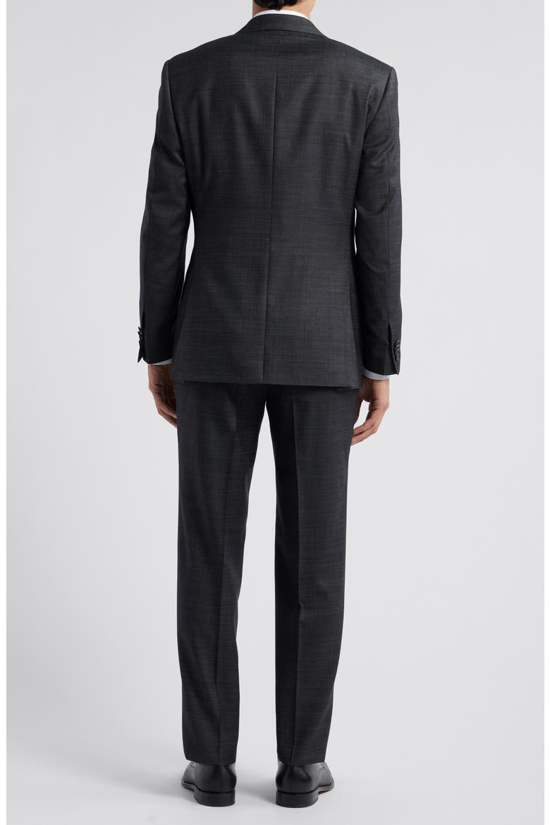 Siena Regular Fit Dark Grey Slub Wool Suit, Alternate, color, CHARCOAL