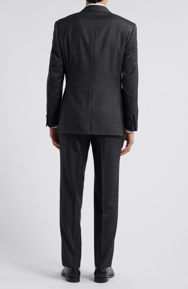Canali Siena Regular Fit Dark Grey Slub Wool Suit, Alternate, color, Charcoal