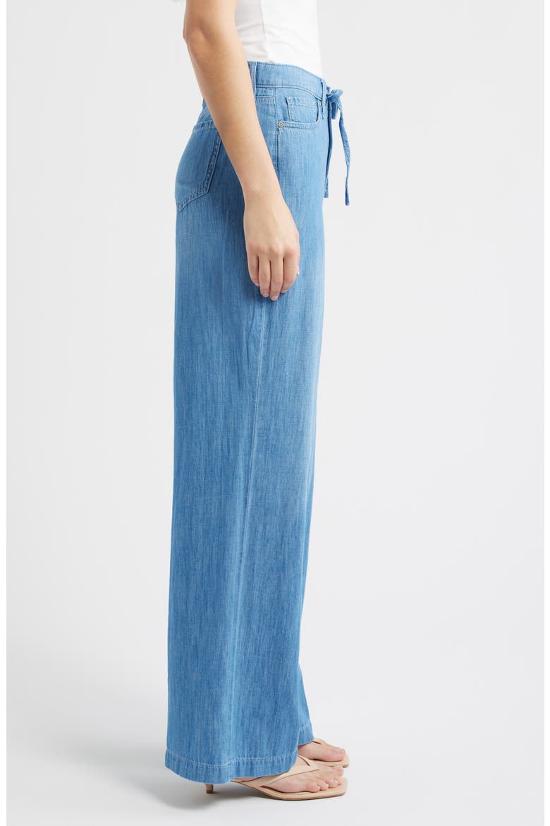Teresa Drawstring Waist Wide Leg Pants, Alternate, color, RIVIERA SKY