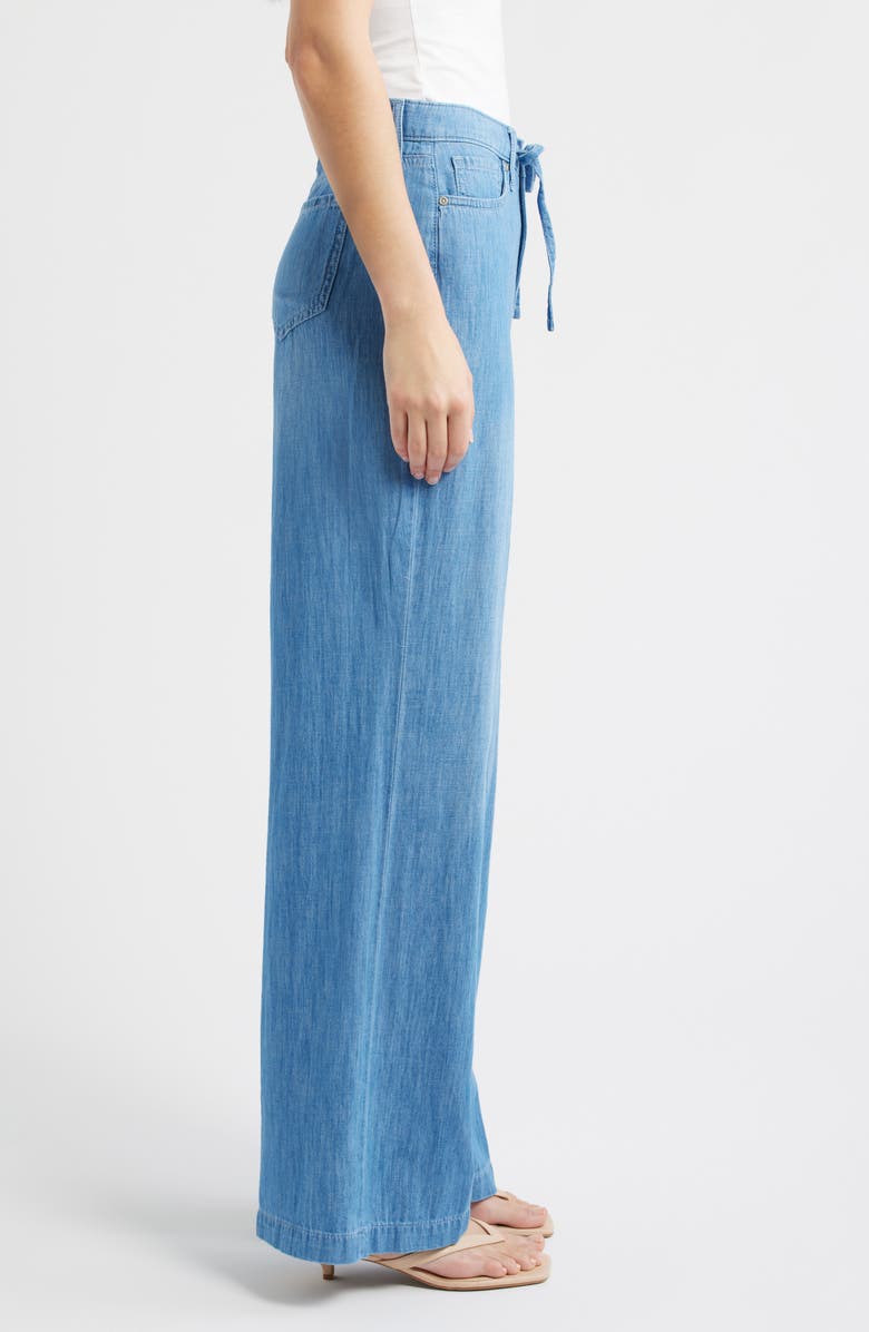 NYDJ Teresa Drawstring Waist Wide Leg Pants, Alternate, color, Riviera Sky
