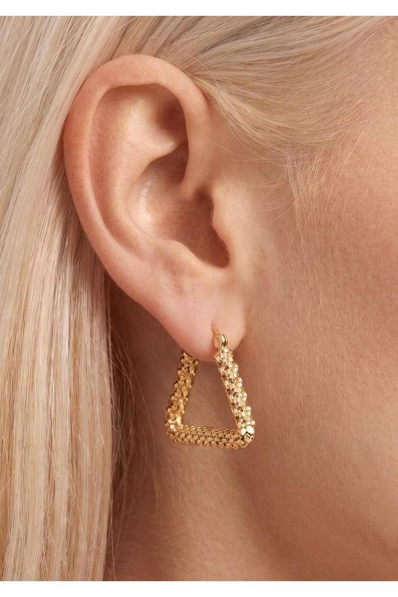 Suma Triangle Hoops, Alternate, color, Gold