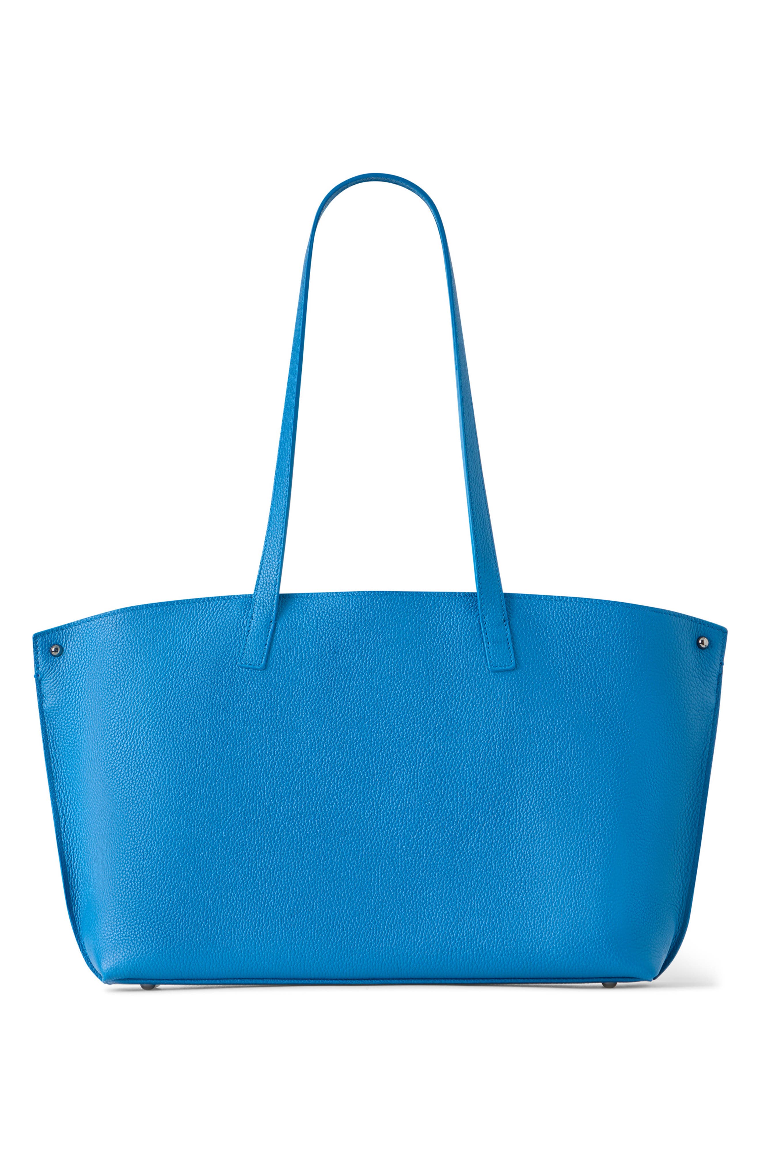Akris AI Leather Convertible Shoulder Tote, Alternate, color, Royal Blue