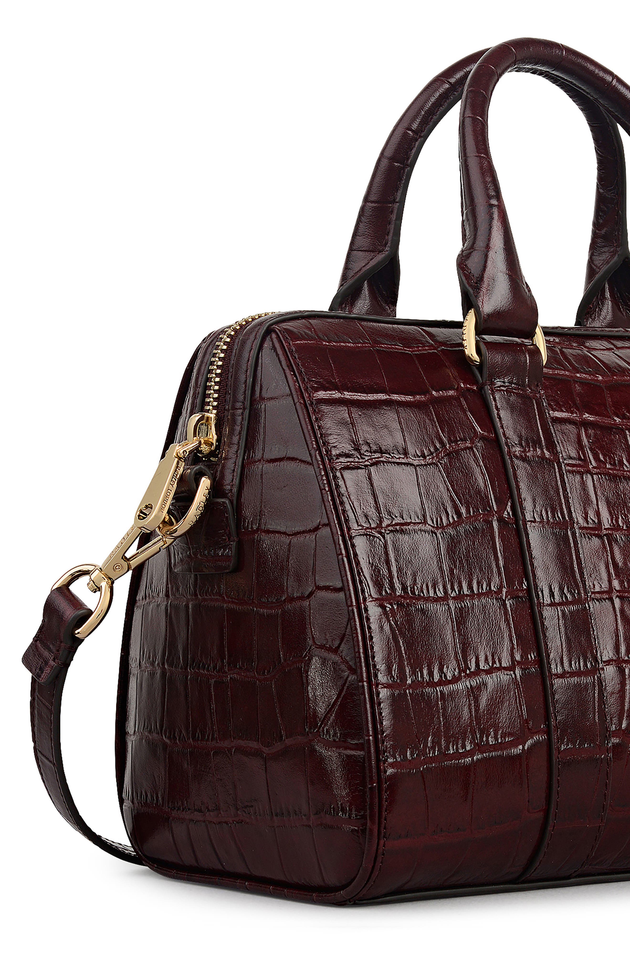Radley Noble Alley Zip Top Handle Bag, Alternate, color, Dark Cherry