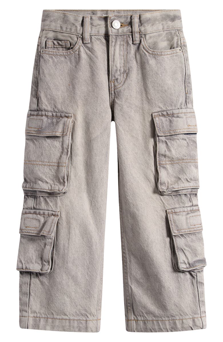 PacSun Kids' Jasper Baggy Cargo Jeans, Main, color, Grey