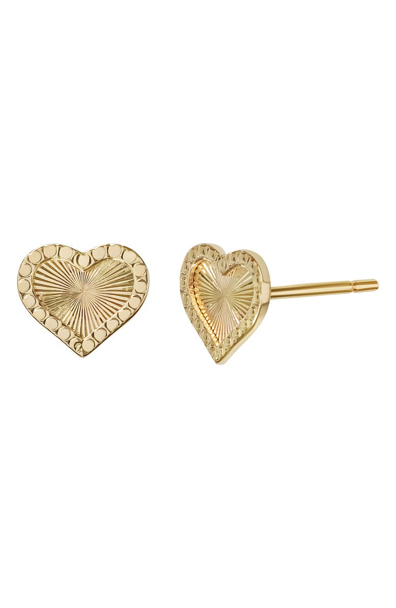 Bony Levy 14K Gold Heart Stud Earrings, Main, color, 14K Yellow Gold