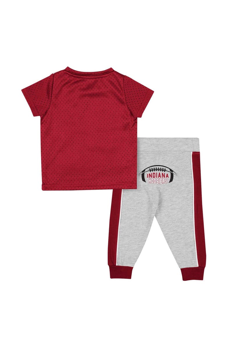 COLOSSEUM Infant Colosseum Crimson/Heather Gray Indiana Hoosiers Ka-Boot-It Jersey & Pants Set, Alternate, color, Crimson