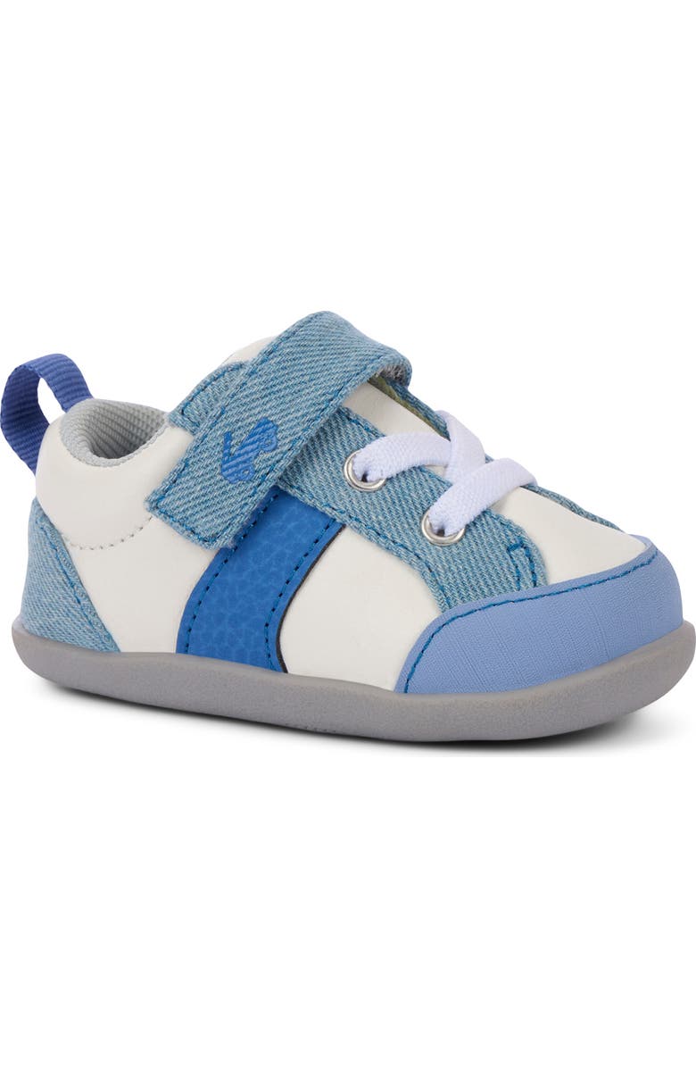 See Kai Run Kids' Mini Connor Sneaker, Main, color, White/Washed Denim
