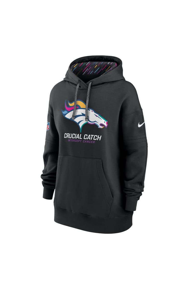 Nike Women's Nike  Black Denver Broncos 2024 NFL Crucial Catch Club Pullover Hoodie, Alternate, color, 