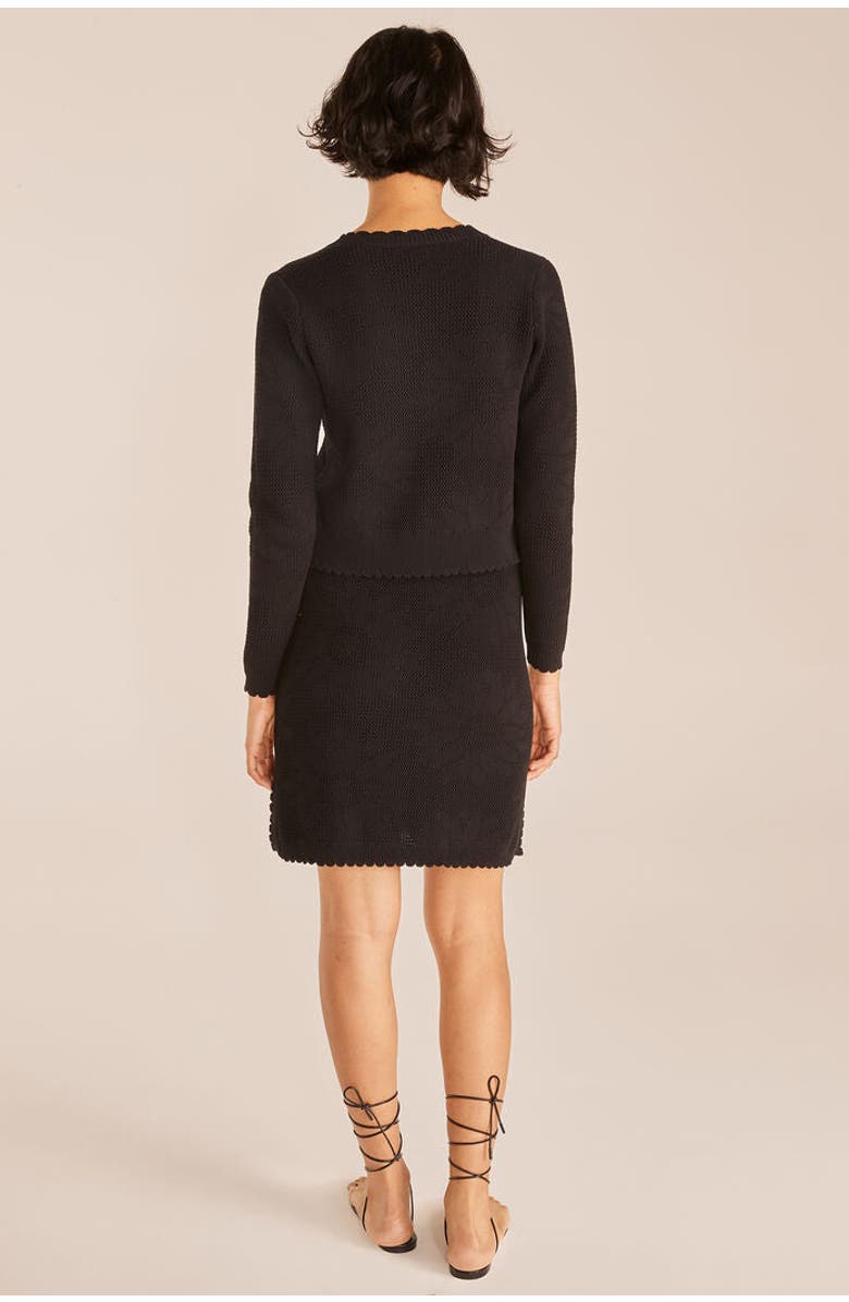 Rebecca Taylor Sunflower Skirt, Alternate, color, Black