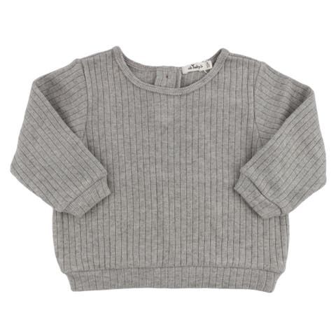 Wide Rib Fuzzy Sweater Knit Brooklyn Boxy- Infant