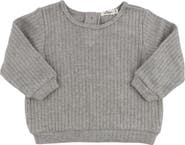 oh baby! Wide Rib Fuzzy Sweater Knit Brooklyn Boxy- Infant