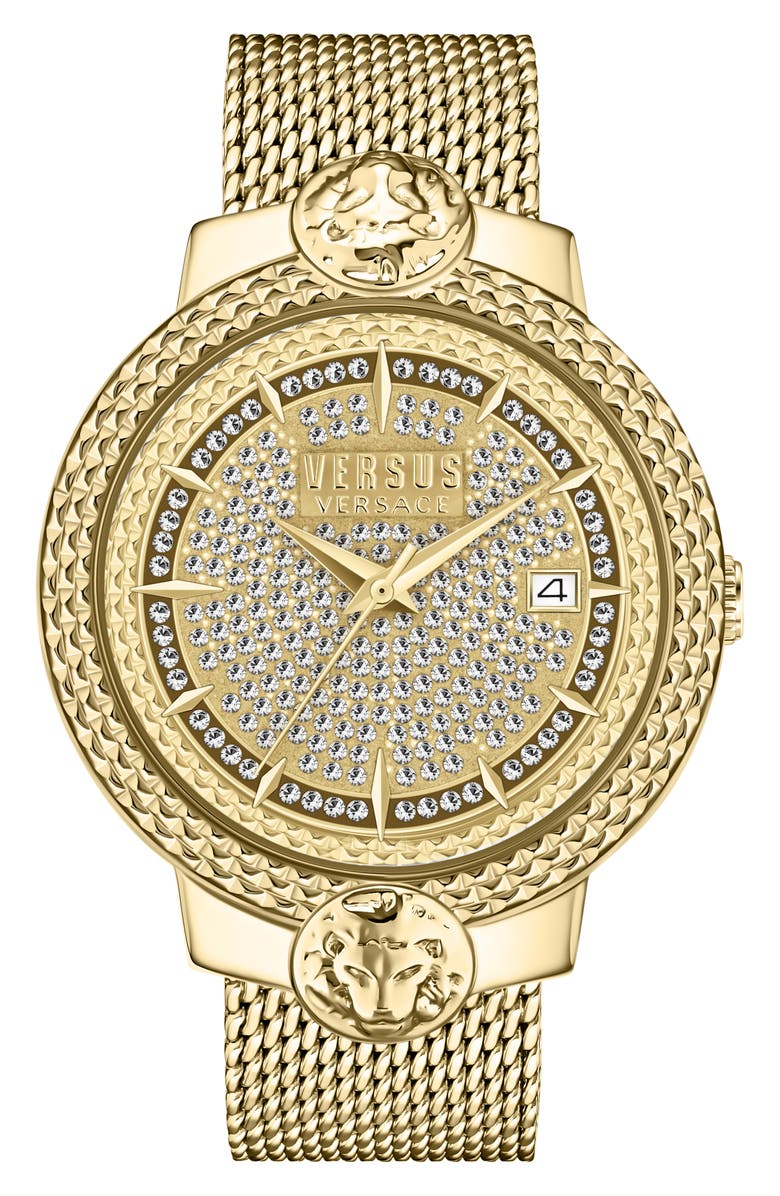 VERSUS Versace Mouffetard Mesh Band Watch, 38mm, Main, color, 