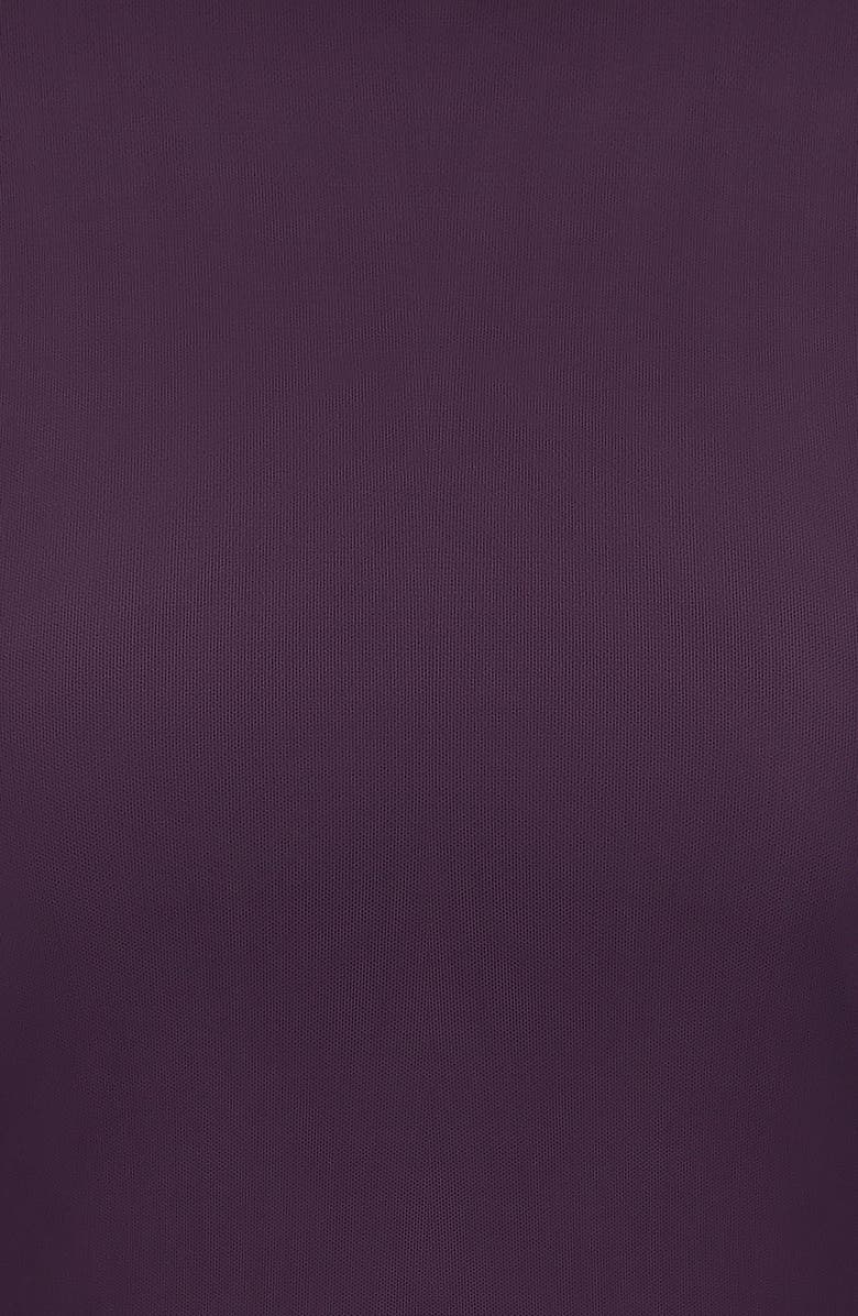 Mistress Rocks Long Sleeve Asymmetric Mesh Minidress, Alternate, color,