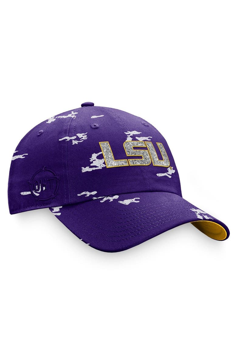 TOP OF THE WORLD Women's Top of the World Purple LSU Tigers OHT Military Appreciation Betty Adjustable Hat, Alternate, color,