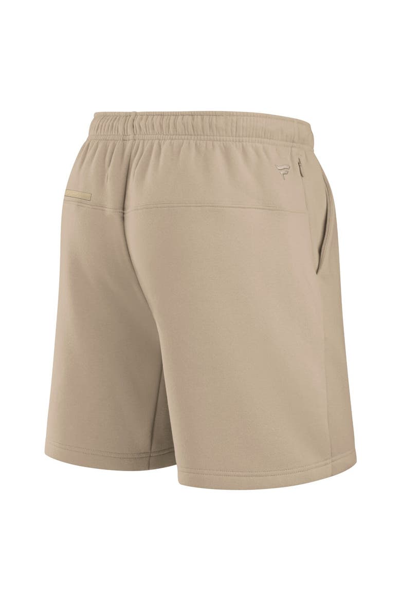 Unisex Fanatics Khaki Chicago Cubs Elements Super Soft Fleece Shorts, Alternate, color, Khaki