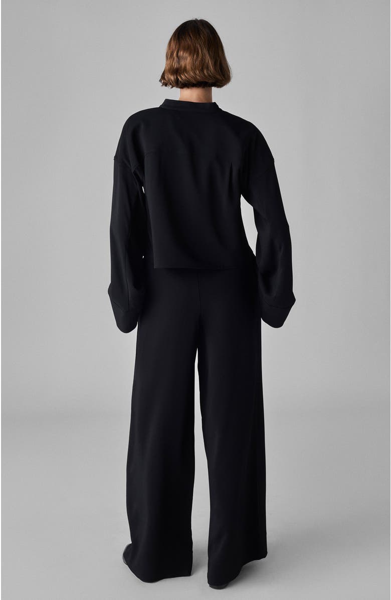 CO Bell Sleeve Blouse in Stretch Crepe, Alternate, color,