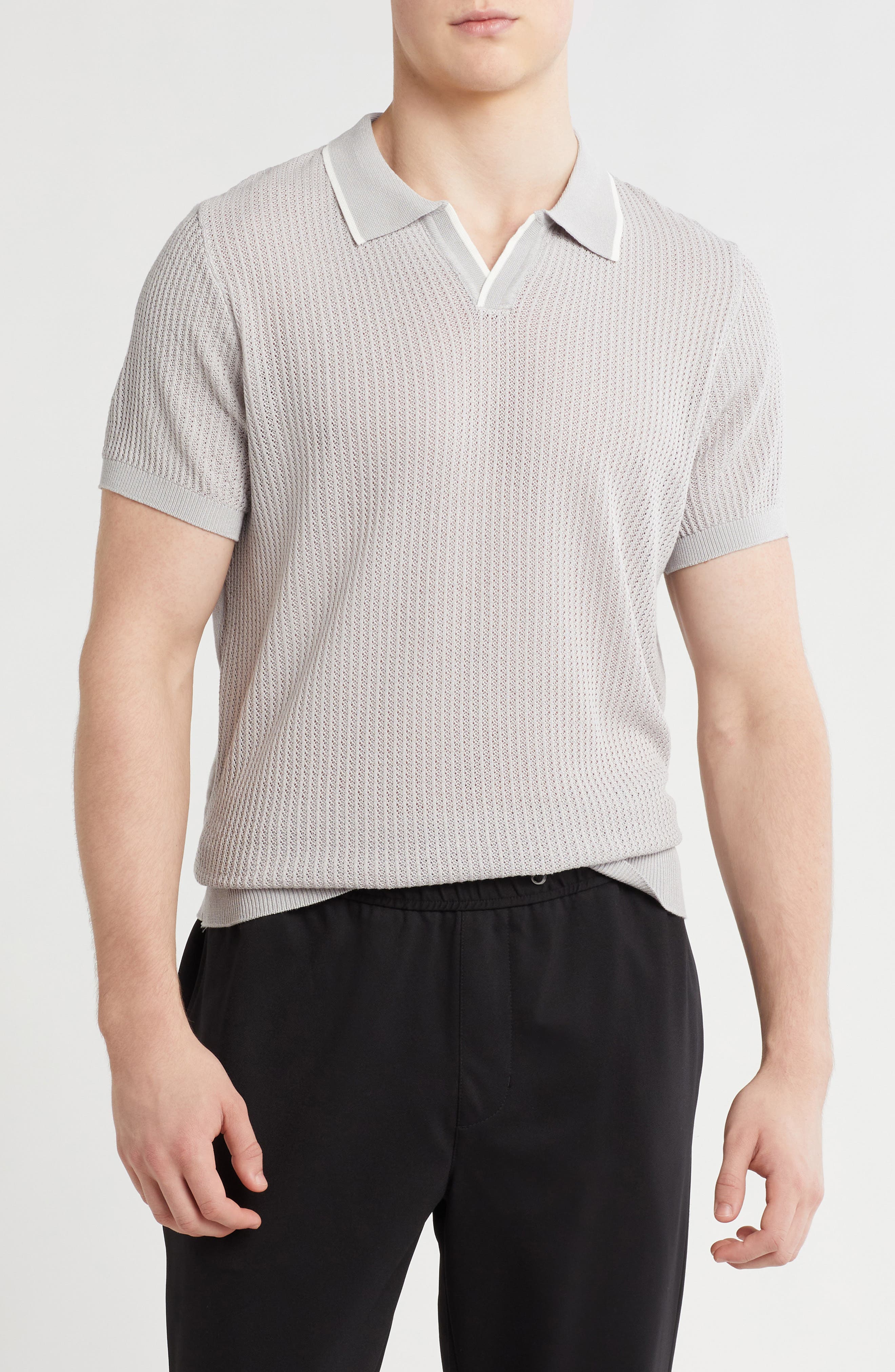 Johnny Collar Sweater Knit Polo - image 3