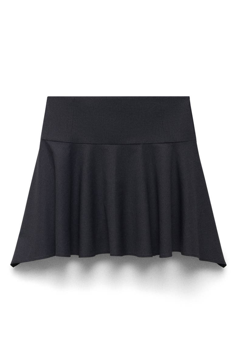 MANGO Sharkbite Hem Miniskirt, Main, color, Grey