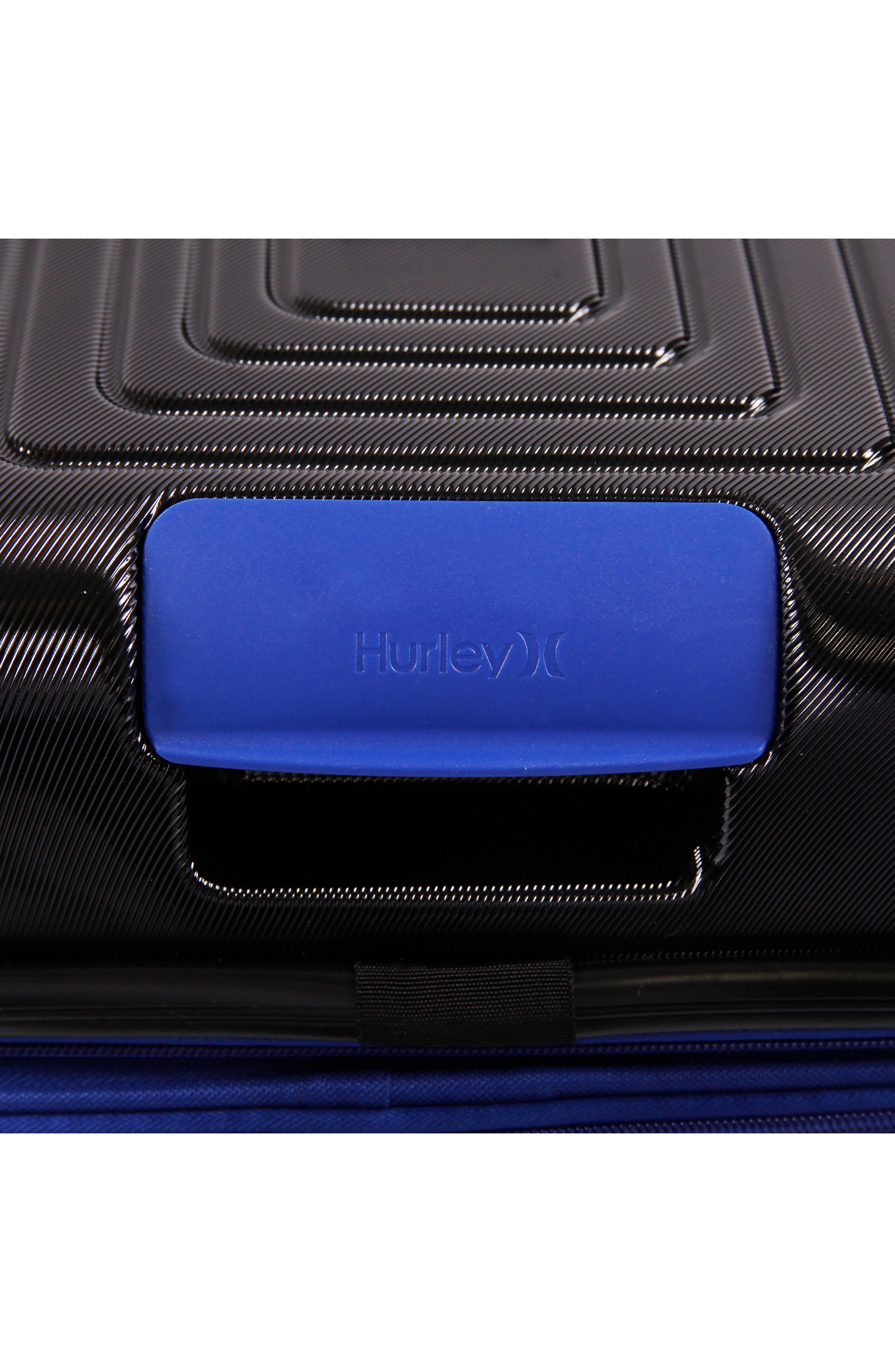 Hurley Suki 21" Hardshell Spinner Suitcase, Alternate, color, Black/ Blue