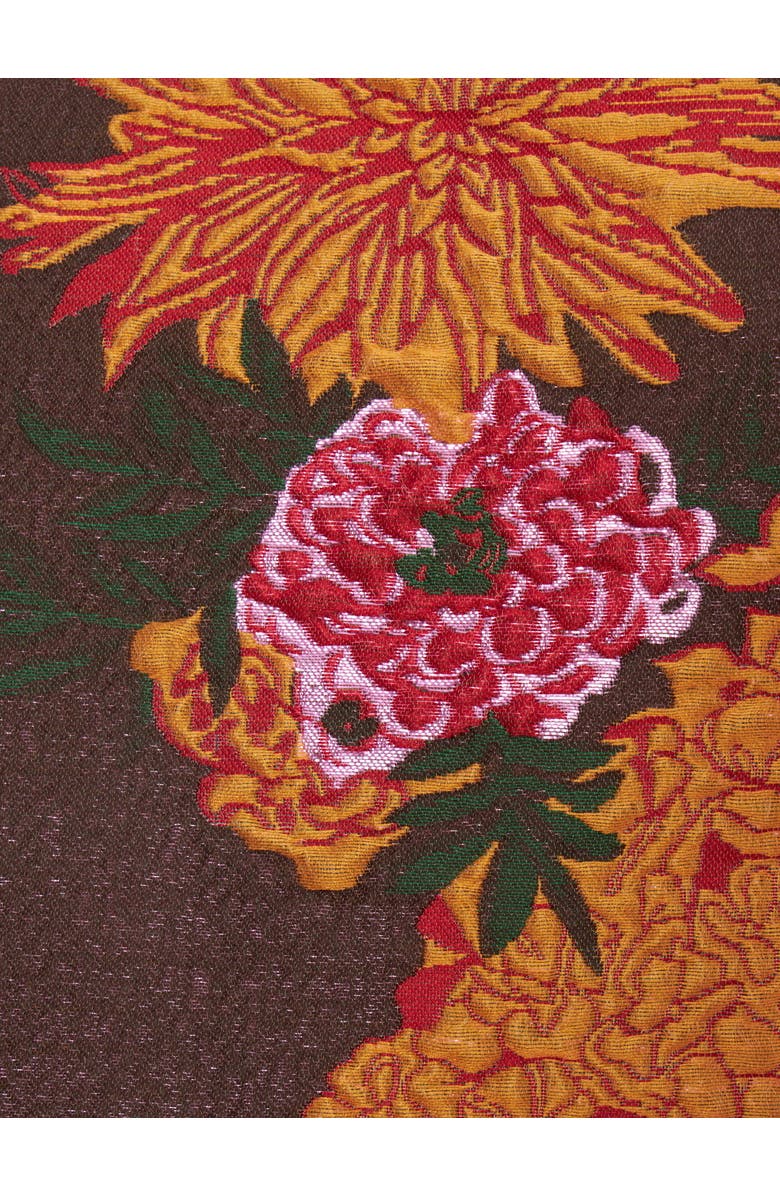 La DoubleJ La Scala Top With Feathers Jacquard Gyn Chocolate, Alternate, color, Jacquard Gyn Chocolate