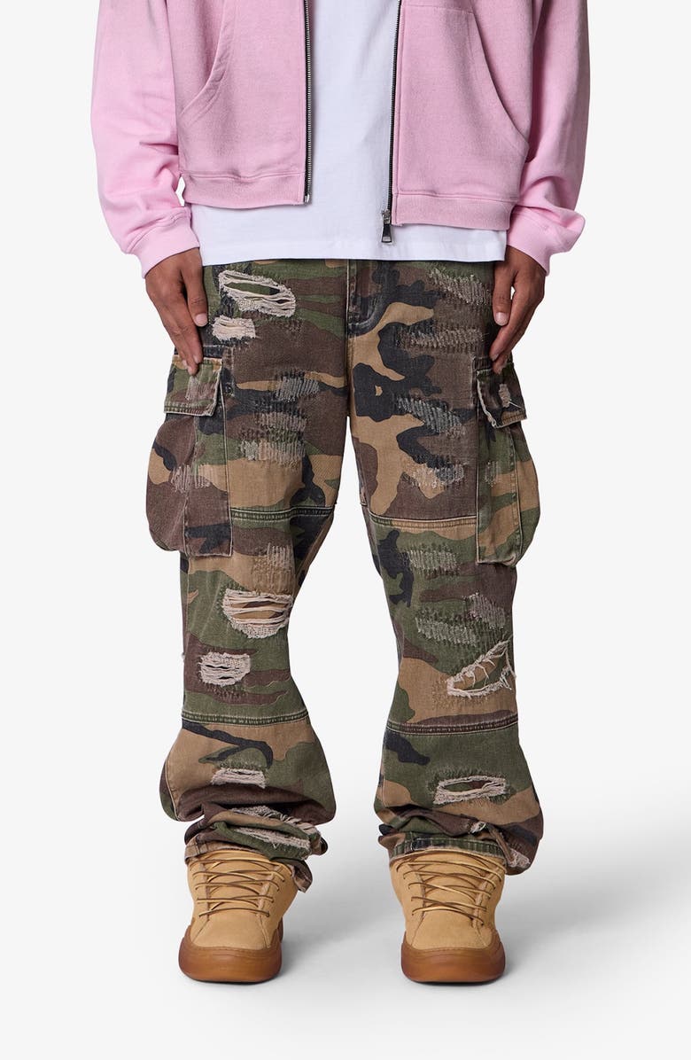 mnml Ultra Baggy Ripstop Cargo Pants, Main, color, Woodland Camo