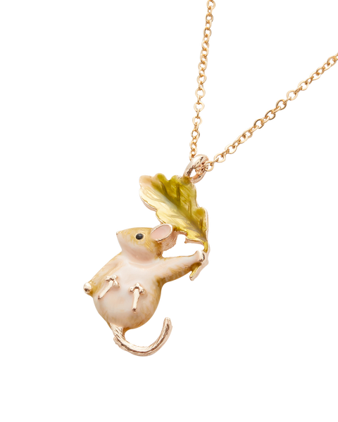 Enamel Dormouse Short Necklace