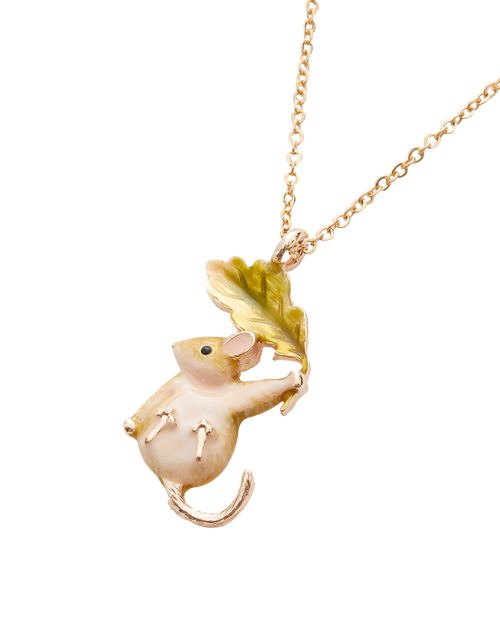 Fable England Enamel Dormouse Short Necklace