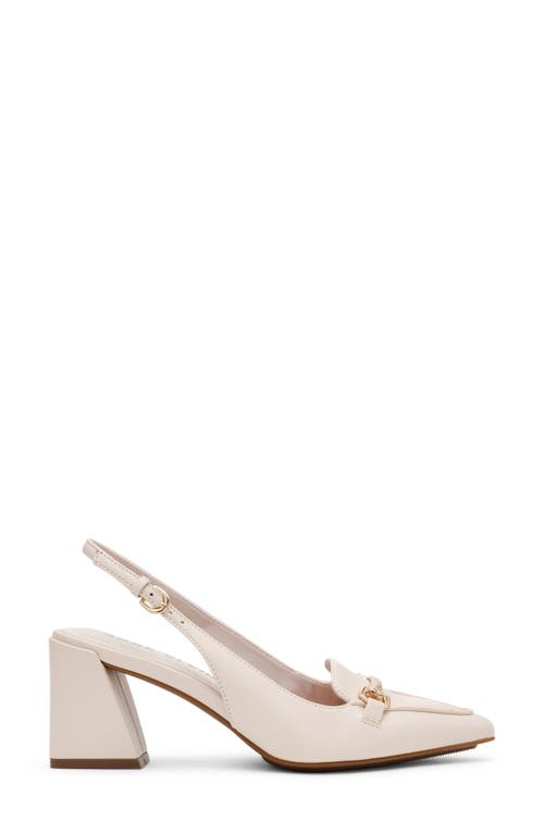 Anne Klein Royce Slingback Pointed Toe Pump In White