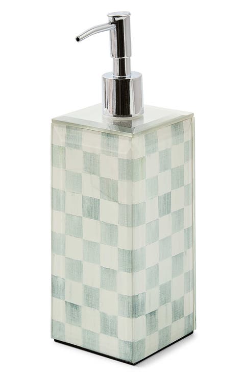 Sterling Check Glass Soap Pump