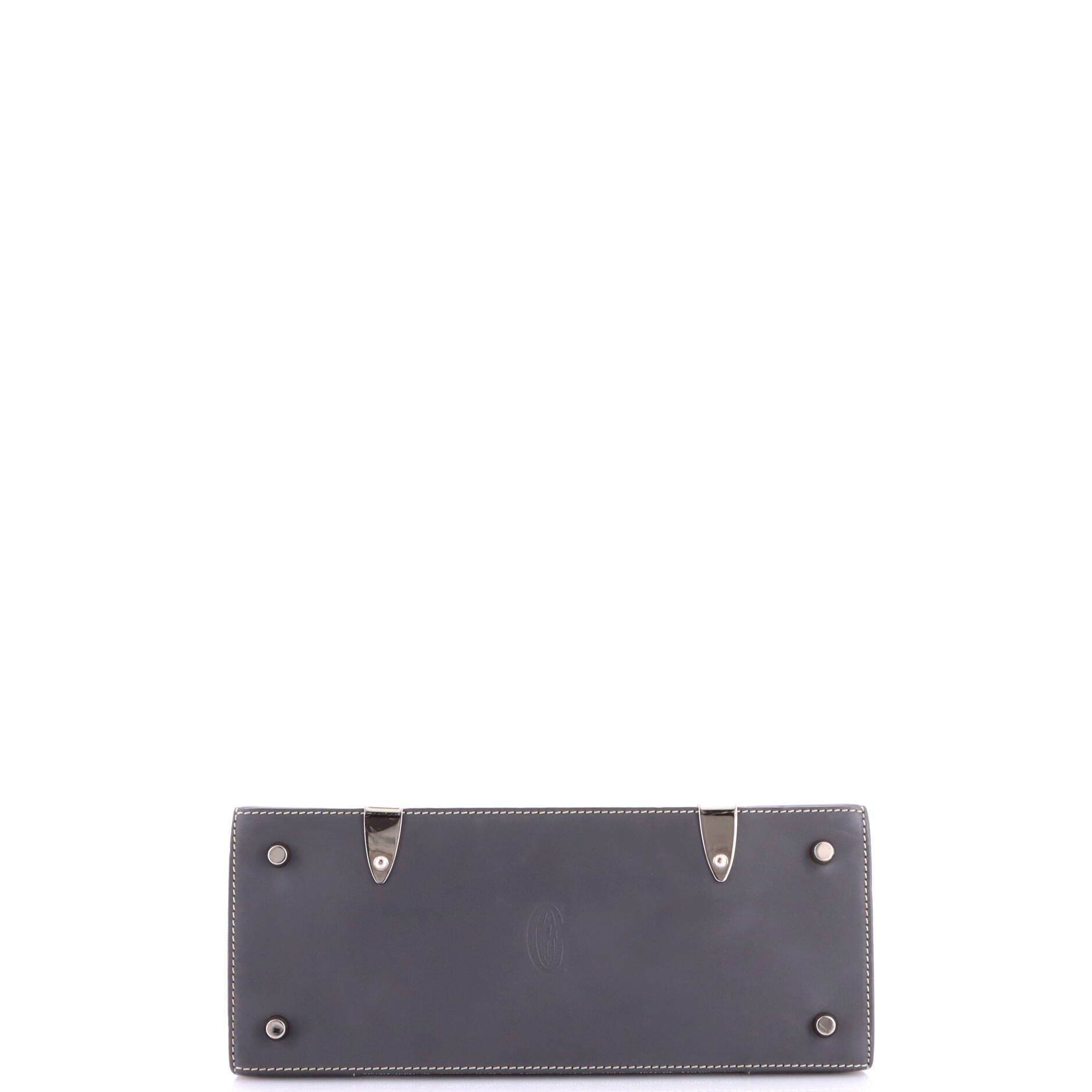 Saigon Top Handle Bag Coated Canvas with Leather PM, Alternate, color, Grey