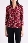 Anne Klein Print Faux Wrap Top